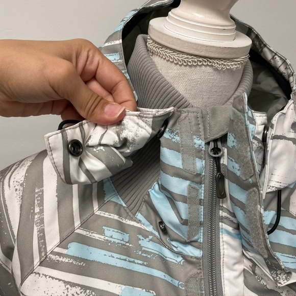 Oakley Anorak Fit Ski Jacket Mens Medium Blue Gray Outdoor Gorpcore Activewear - Picture 4 of 12